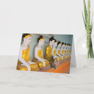 Cartão Buddhist statues in Umin Thounzeh