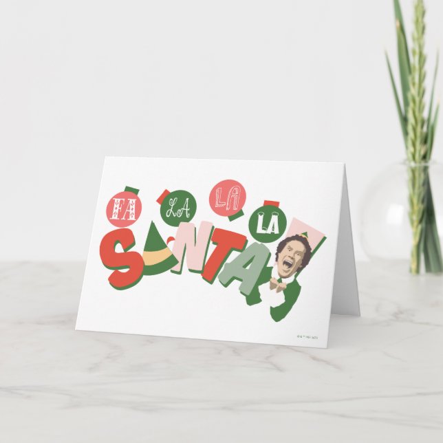 Cartão Buddy, o Elf | Fa La La Papais noeis (Frente)