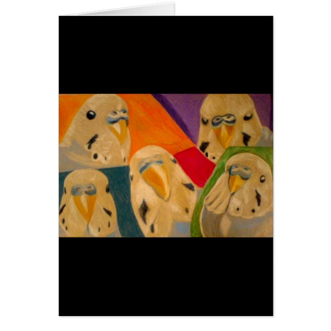 Cartão Budgerigar de Budgie (Frente)