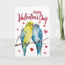 Cartão Budgie Valentine