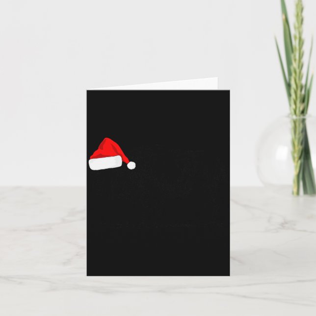 Cartão Búfalo Bisonho de Natal_ Búfalo Com Gorro de Papai (Frente)