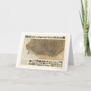 Cartão Buffalo, NY Panoramic Map - 1902