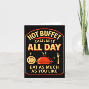 Cartão Buffet Quente Disponível o Dia Todo Coma Quanto Qu