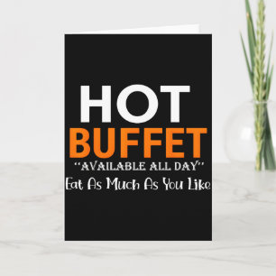 Cartão Buffet Quente Disponível Todo o Dia Coma Quanto Qu