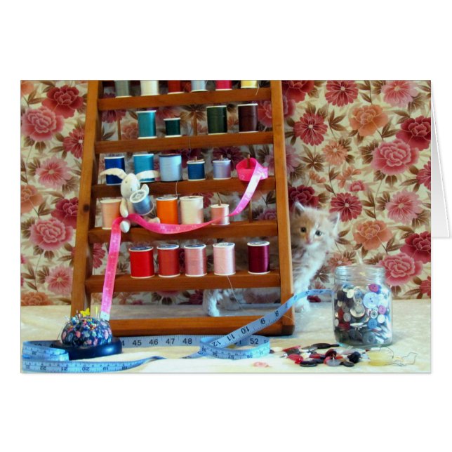 Cartão Buffington - Sew Sew bom (Frente Horizontal)