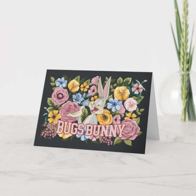 Cartão BUGS BUNNY™ Floral Embroidery Graphic (Frente)