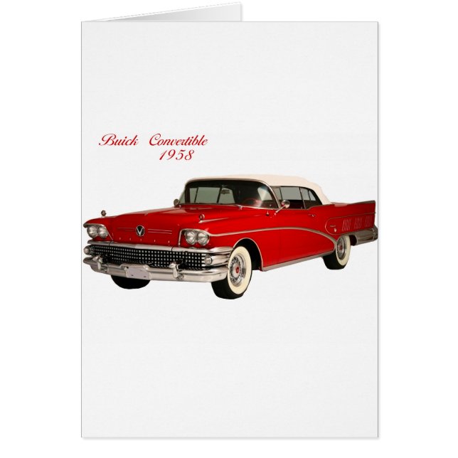 Cartão Buick Convertível 1958 (Frente)