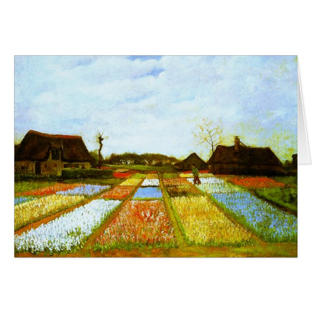 Cartão Bulb Fields Van Gogh Fine Art (Frente horizontal)