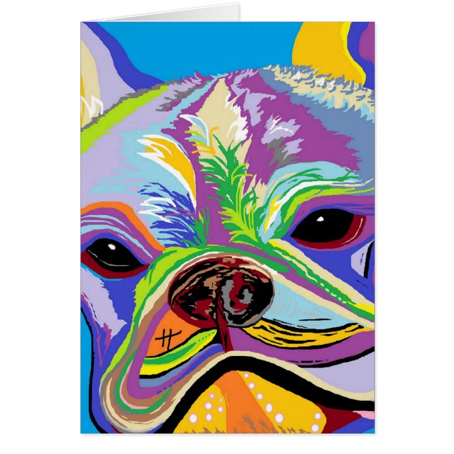 Cartão Buldogue francês (Frente)