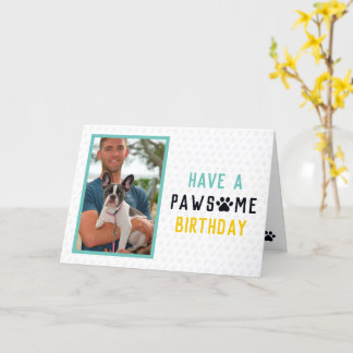 Cartão Buldogue francês Pawsome Birthday