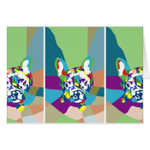 Cartão Buldogue francês sentado