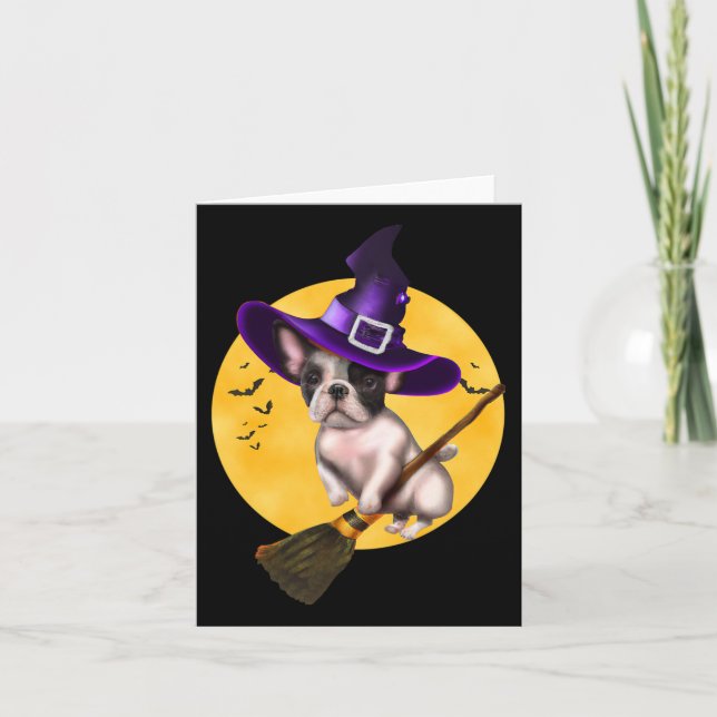 Cartão Buldogue Halloween Costume Men Women Kids Dog (Frente)