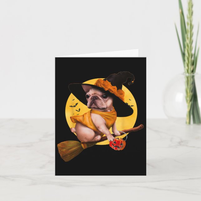 Cartão Buldogue Halloween Costume Men Women Kids Dog 1 (Frente)