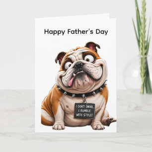 CARTÃO BULDOGUE INGLÊS CARTOON ENGRAÇADO