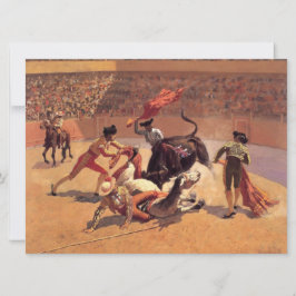 Cartão Bull Fight in Mexico (por Frederic Remington)