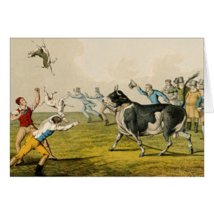 Cartão "Bull que atrai", bar. por Thomas McLean, 1820,