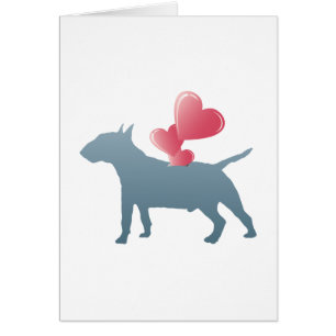Cartão Bull terrier diminuto