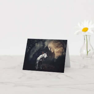 Cartão Bull Terrier Halloween Scary