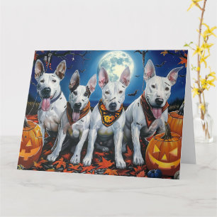 Cartão Bull Terrier Halloween Spooky