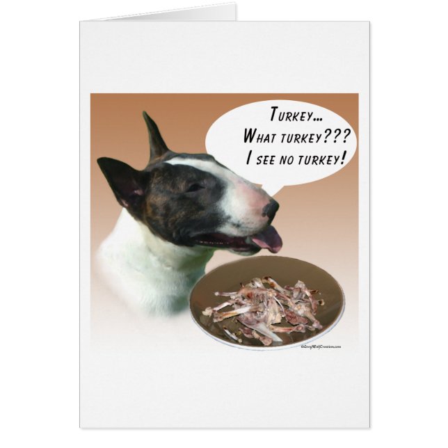 Cartão Bull Terrier Turquia (Frente)