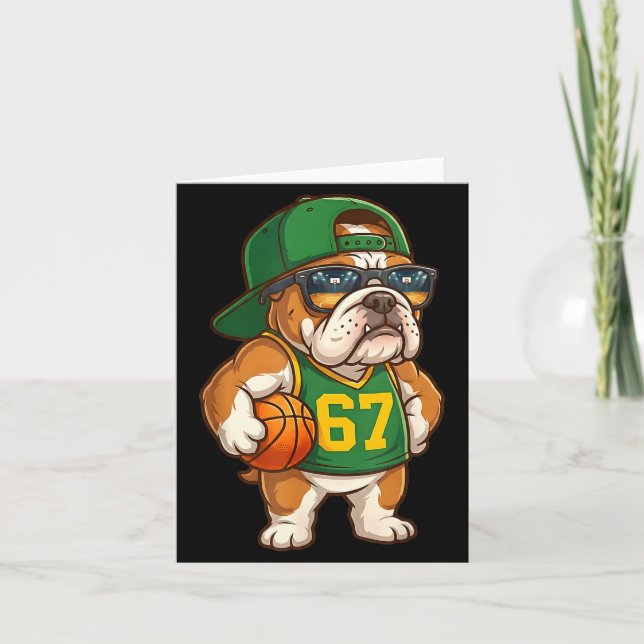 Cartão Bulldog Basketball 67 Gen Alpha Slang Srts Dog Boy (Frente)
