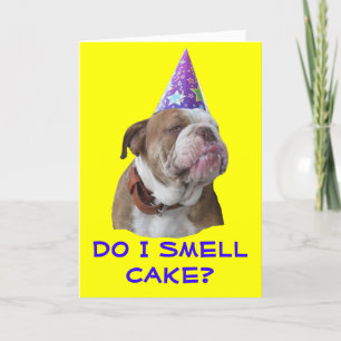 Cartão Bulldog Birthday Card