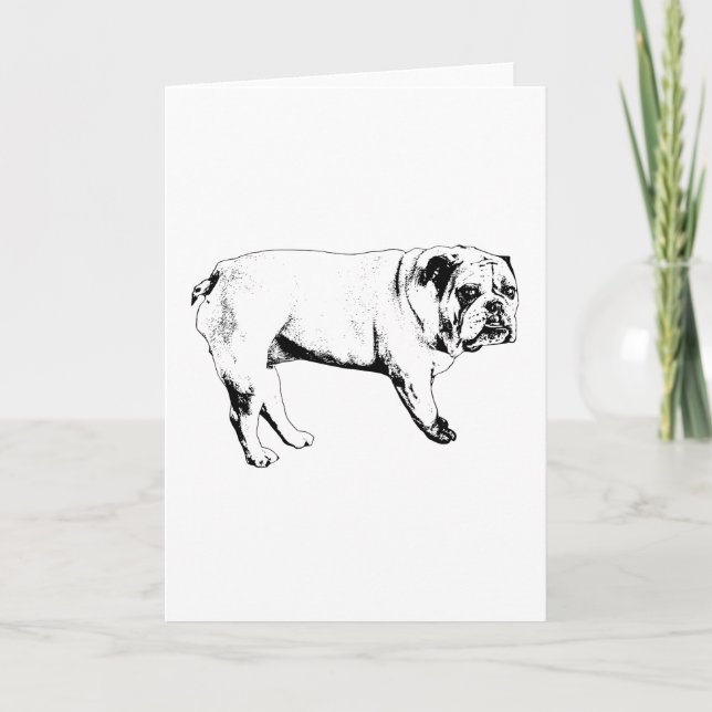 Cartão Bulldog de Boas Festas (Frente)