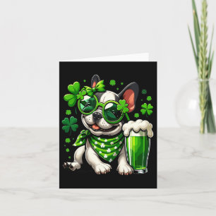 Cartão Bulldog Francês Engraçado St. Patricks 