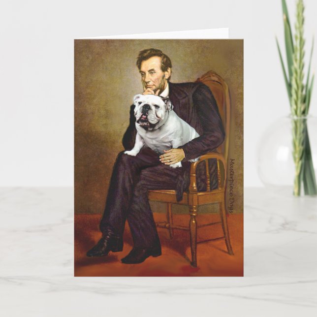 Cartão Bulldog Inglês 9 - Lincoln (Frente)