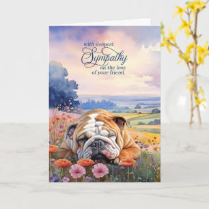 Cartão Bulldog Inglês com simpatia para animais de estima