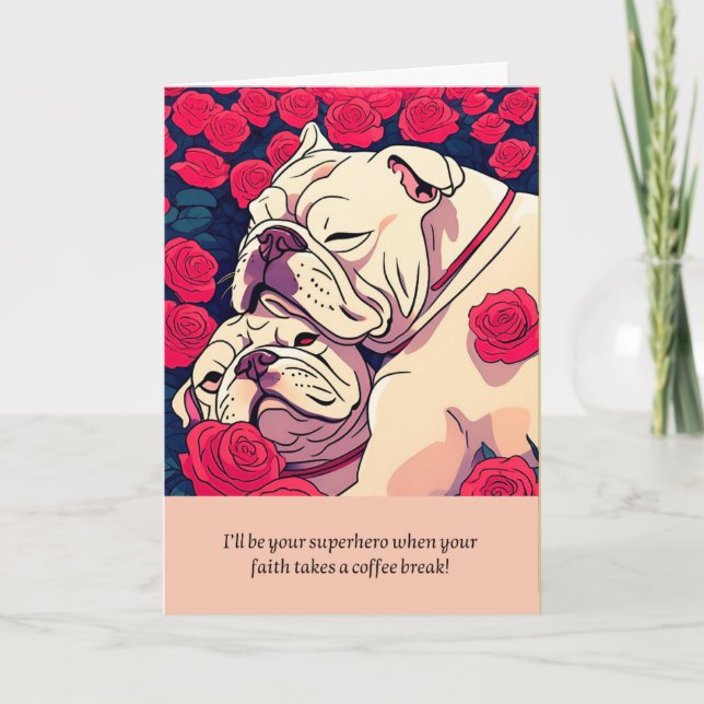 Cartão bulldog message happy birthday (Frente)