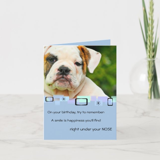 Cartão Bulldog Puppy All Occasion Greeting Card (Frente)
