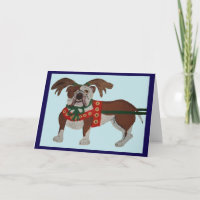 Bulldog Rena de Papai Noel