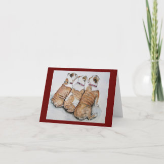 Cartão bulldogs note card