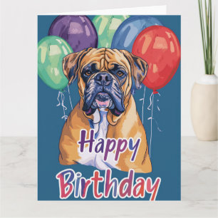 Cartão Bullmastiff Birthday