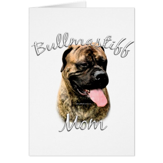 Cartão Bullmastiff Mãe 2 (Frente)