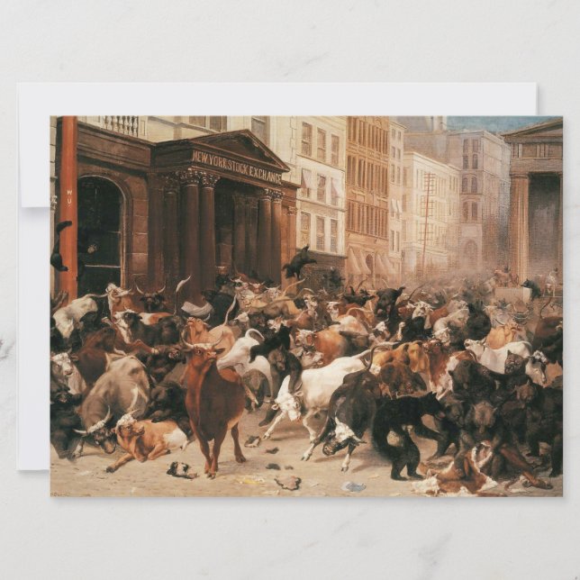 Cartão Bulls and Bears in the Stock Market (W.H. Beard) (Frente)