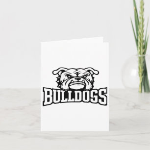 Cartão Bulls Mascot De Volta Ao Espírito Da Equipe Da Esc