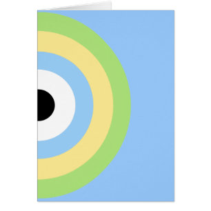 Cartão Bullseye verde da combinação