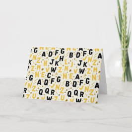 Cartão Bumblebee & Onyx Artisan Alphabet