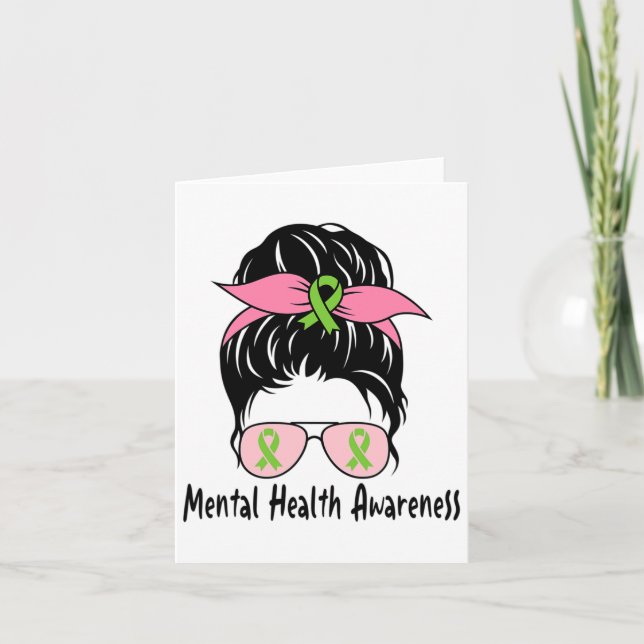 Cartão Bun Mental Health Problems Gift Mental Health Awar (Frente)
