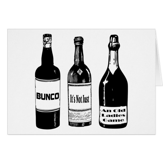 Cartão Bunco não apenas um jogo das senhoras idosas (Frente Horizontal)