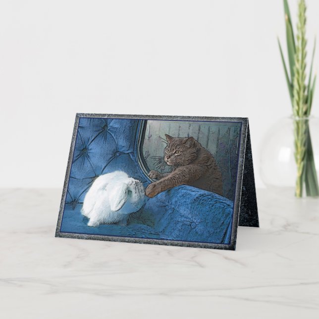 Cartão Bunny and Kitty Card (Frente)