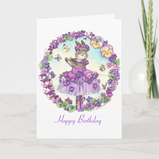 Cartão Bunny Birthday (Frente)