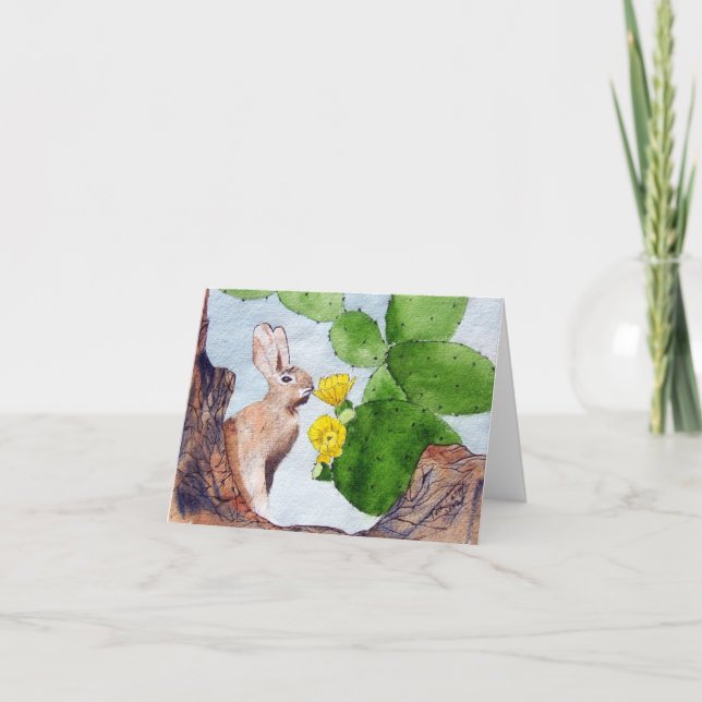 Cartão Bunny Cactus (Frente)