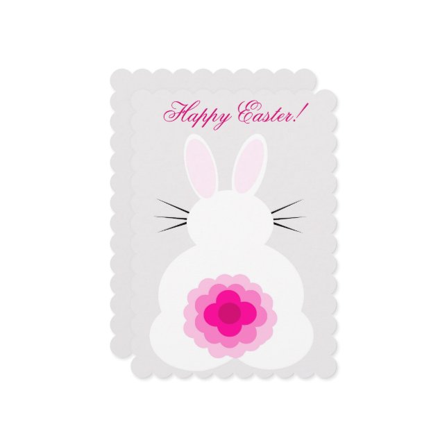 Cartão Bunny de Páscoa (Frente/Verso In Situ)