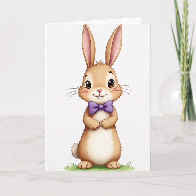Cartão Bunny Friend Greeting Card (Frente)