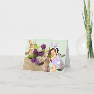 Cartão Bunny Rabbit de cuidado e preocupação