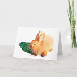 Cartão Bunny Rabbit Watercolor Greeting Card