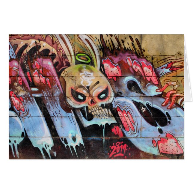 Cartão Bunny Skull (Frente Horizontal)